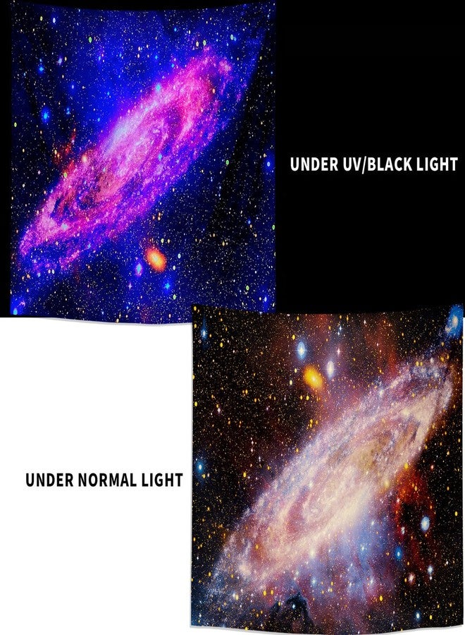 PSYHILAR Blacklight Posters for Adults and Teens, Space Galaxy Backdrop UV Reactive, Black Light Tapestry for Boys Room (59 x 51 Inches) - Image 4